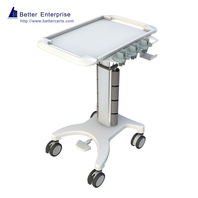 Ultrasound Cart Premium (Height Adjustable with 3 Probe Holders)